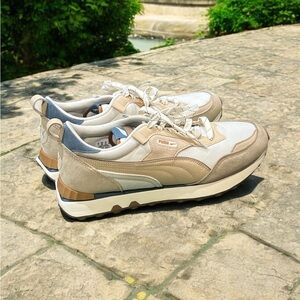 PUMA Rider FV Safari Light Sand Pristine Men’s Sneakers Cream Size 12.